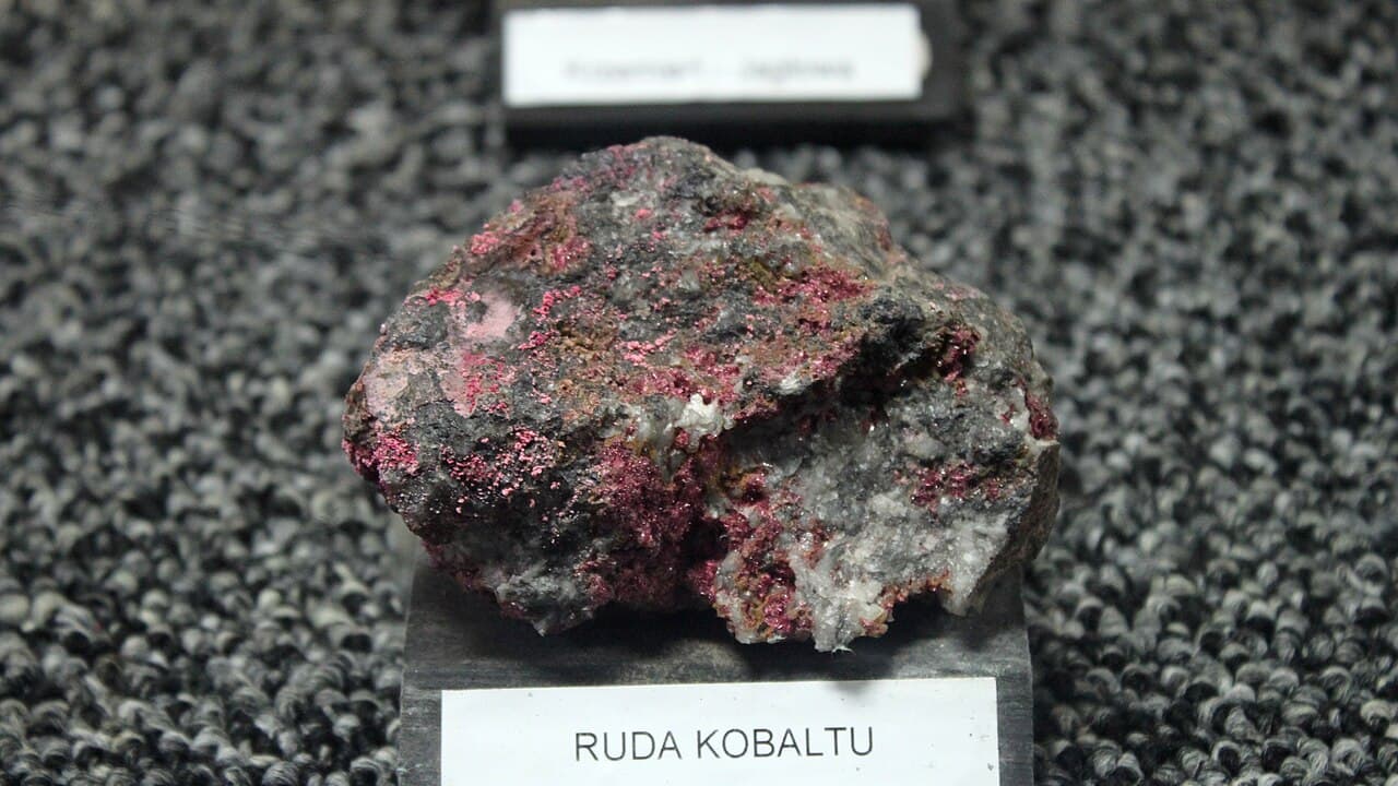 Échantillon de minerai de cobalt