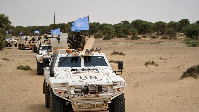 Casques bleus de la MINUSMA dans le nord du Mali