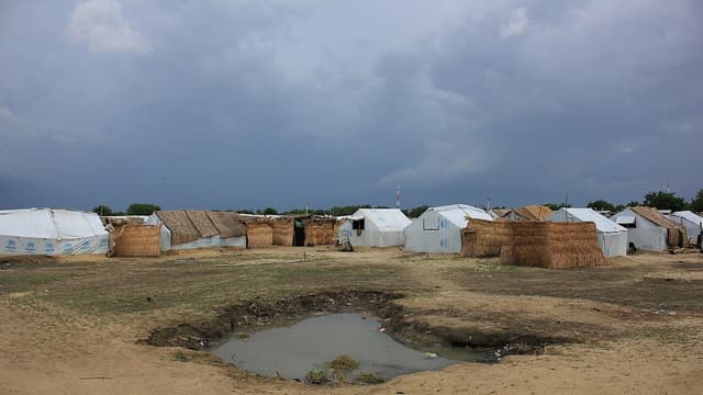 Camp de déplacés à Maiduguri, État de Borno, Nigeria