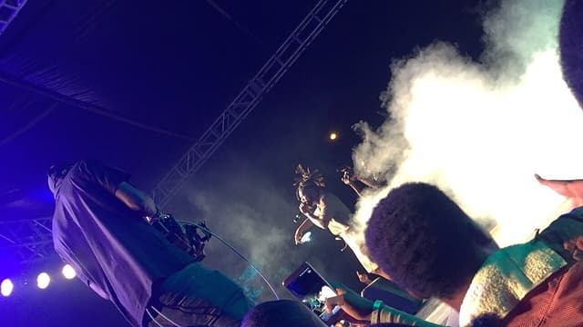 Le chanteur nigérian Burna Boy en concert