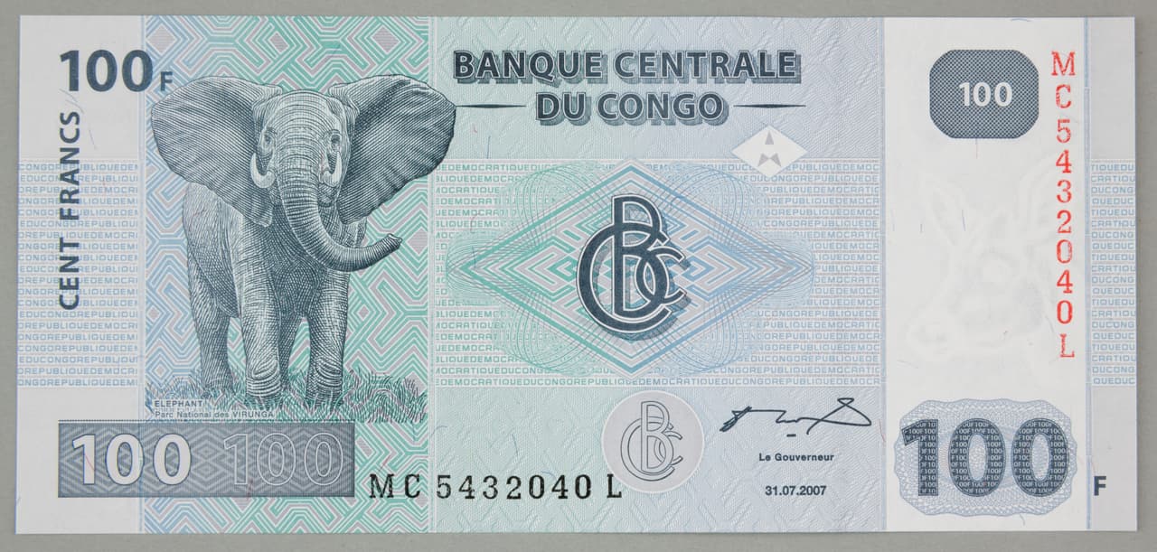 Billet de 100 francs congolais